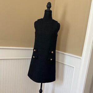 Tuckernuck Black Textured Dress with Gold Accents